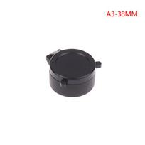 Plastikiniai atverčiami dangteliai šiluminiams taikikliams, optinė apsauga, tinka objektyvams nuo 30 mm iki 64 mm black