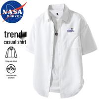 NASA MARVEL Vyriški greitai džiūstantys trumpomis rankovėmis polo marškinėliai 2XL white