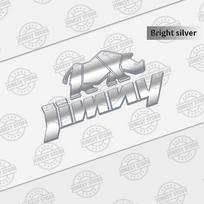 1 rinkinys Metalinis Rino Jimny grotelių logotipas Automobilio stilius 3D emblemos lipdukai Bagažinės lipdukas Suzuki visureigiui Jb74 Jb43 Jb64 Jb53 Jb32