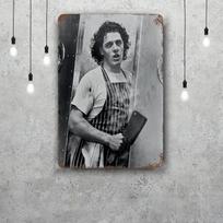 marco pierre white Metalinės lentelės sienų dekoras Vintažinės skardinės lentelės Kapitono metalinis plakatas Dekoras barui, pubui, klubui Sienų dekoracija 20x30cm（7.8x11.8inch） gray