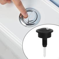 Dvigubo nuleidimo unitazo bakelis Mygtukas Vonios kambario aksesuarai Lengvai montuojami Detalės Black with Silver_8.7cmx4.8cm