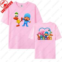 POCOYO And Friends Family Unisex Cotton Tshirts Matching Short Sleeve Tops Perfect For Holiday Gatherings Outdoor Activities 3XL white
