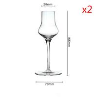 Professional Scotch Whiskey Tastng Glass Crystal Gather Tulip Goblet Sommelier Glass Blended Whisky Wine Cup Wineglass Gift Box 90ml gray