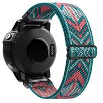 Elastinė pintos nailono kilpos apyrankė, skirta Garmin 22 26mm Fenix 7 7X 6X 6s 6 Pro 5 5s 5X Plus 3HR 945 Epix Gen 2 Enduro Quickfit juosta 26mm pink