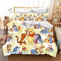 Mikė Pūkuotukas 3 dalių 1 patalynės užvalkalas Vienas komplektas Lovos patalynė Comforte Luxus Išskirtinė gimtadienio dovana Poliesteris Namų dekoras 140x200cm
