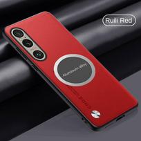 For Sony Xperia 1 VI 10 VI 5 VI Case Soft Vegan Leather Magnetic Protective Back Cover Case For Sony Xperia 1 V 10 V 5V IV Shell For Xperia 5 IV raudona