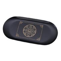 Handwork Black Stainless Steel Tarots Candle Plate Artistic Tarots Candle Holder for Table Decoration and Gatherings black