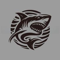 Shark Surfing With Teeth Bared Creativeandfunny Stickers For Cartoon Fansandloverhigh Quality For Car Trucks Motorcycles Andlaptops S gray