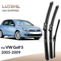 For Volkswagen VW Golf 5 2005-2009 2006 2007 2008 Wiper Front&Rear Wiper Blades Windshield Windscreen Window Brushes 24 +19 +13 Right hand drive