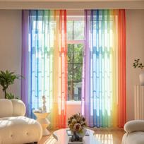Single Panel Gradient Color Curtain Pocket Rod Easy Install Stylish Home Decor Bedroom Living Room Office With Light Filtering Polyester Perfect For W100*H130(CM)-Grommet top&2PCS gray