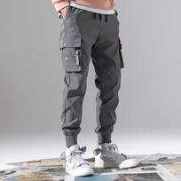 Men Cargo Tactical Pants Work Combat Multi-pockets Casual Training Trousers Overalls Clothing Joggers Hiking Mens Cargo Pant 2XL gray