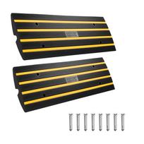 VEVOR Curb Ramp, 2 Pack, 2.6  Rise, Rubber Driveway Ramps, Heavy Duty 33069 lbs Weight Capacity Threshold Ramp