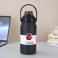 Didelės talpos nerūdijančio plieno vakuuminis puodelis, vakuuminė kolba, nešiojamas pilvotas puodelis, lauko sporto virdulys, vandens butelis, termopuodelis 1000ml gray