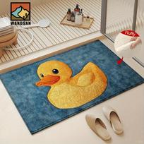 VIKAMA Yellow Duck Carpet Doormat Welcome Mat Outdoor Carpet Kitchen Rug Bathroom Mat Rug For Bedroom Carpet For Live Room Home 40X60CM orange