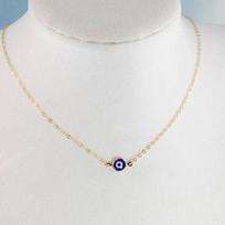Vintage Turkish Evil Eye Pendant Choker Necklace Lucky Blue Evil Eyes Clavicle Chain Necklace Party Jewelry For Women Girls Gift white