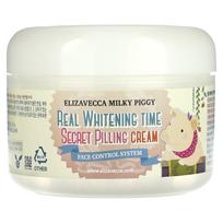 Elizavecca, Milky Piggy, Secret Peeling Cream, Veido kontrolės sistema, 100 g (3,53 uncijos) white