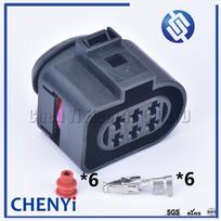 6 Pin 3.5mm female or male Auto waterproof harness plug LSU 4.2 Oxygen Sensor Connector 1J0973833 1J0 973 733 1J0973733 Plug Connectors 4 female with Pin gray