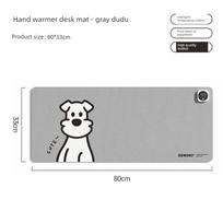 Heated Mouse Pad, Warm Desk Mat, Office Computer Desktop Heating Pad, Student Homework Heating Pad, Hand Warmer Gray Xiaodai, Three-Speed Adjustment, Automatic