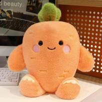 25/35Cm Cute Carrot Turnip Plush Toy Soft Vegetable Stuffed Pillow Cartoon Farm Doll Home Desk Decor Kids Boy Girl Birthday Gift 35cm black
