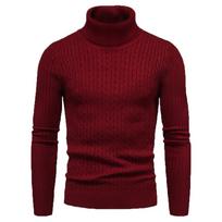 Rudens ir žiemos megztinis šiltas mados vienspalvis megztinis Vyriškas megztinis Slim Pullover vyriškas megztas megztinis apatinis marškinėliai XXXL brown