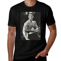 Van Damme Tshirt Urban Style Casual Short Sleeve Top L gray