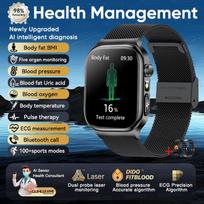 2026 Naujas tikslus matavimas Sveikatos išmanusis laikrodis EKG+PPG Šlapimo rūgštis Kraujospūdis Kraujo lipidai BT skambutis Išmanieji laikrodžiai Vyrams Moterims Skin electric test