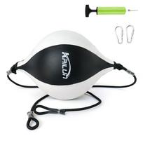 PU Boxing Punching Bag Inflatable Hanging Type Boxing Speed Bag Pneumatic Cylinder with Hooks Reflex Speed Balls Boxing Training black