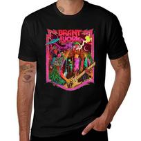 Brant Bjork Guitar Tshirt Big Size Short Sleeve Tee For Unisex 4XL brown