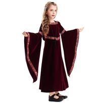 Halloween costume horror grim reaper dress up children hooded dress stage costume XS black