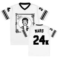 Bruno Mars The Romantic Marškinėliai trumpomis rankovėmis V formos iškirpte Laisvi vyriški T-shirt Design Grafika 3D spausdinimas Unisex Streetwear Marškinėliai XXS gray