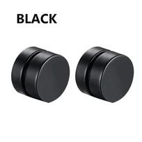 2 vnt. magnetiniai auskarai-segtukai, nepradurti, stiprus magnetas, netikri auskarai, moterims, vyrams, vaikams, mergaitėms, papuošalų segtukai ausims black