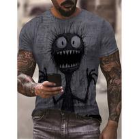 Juokingi Anime Monstrai 3D Spausdinti Marškinėliai Vyrams Moterims Madingi Streetwear Dydeli Trumparankoviai Marškinėliai Vaikams Marškinėliai Viršutiniai Drabužiai Vyriški Drabužiai 5XL black
