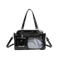 Multi-Pocket PU Leather Ita Bag Large Capacity Crossbody Bag Y2k Shoulder Bag  JK Uniform juoda