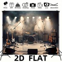 Rock band stage backdrop, party banners, indoor and outdoor party decorations, holiday gatherings, home decor 47.2x31.5inch/120*80cm gray