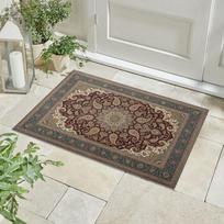 VIKAMA Retro Persian Style Entrance Floor Mat Washable Non-Slip Welcome Door Mat Kitchen Outdoor Carpet Home Decoration 40X60CM gray