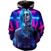 Populiarūs Anime Arcane League Jinx Spaudos Džemperiai 3D Vyriški/Moteriški Sportiniai Kostiumai Džemperiai Vaikams Puloveriai Mada Oversized Vyriški Drabužiai 6XL blue