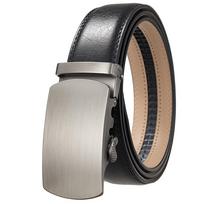 Dvisluoksnis karvės odos diržas, verslo automatinio sagties diržas Ly25-1064-1 110-130CM gray