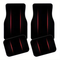 This Set of 4 Car Mats Features an Exquisite Design with a Signature Automotive Theme, Perfectly Personalized Patterns Suitable black