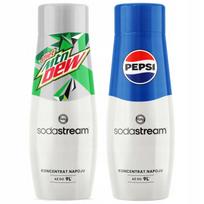 Sodastream Pepsi + Mountain Dew Diet Sodamaker Syrup Set 2 Pcs