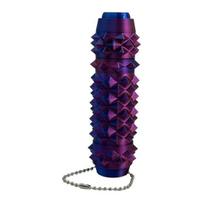 3D Printed 7-In-1 Fidget Toy with Clicker Spinner Storage Massage Roller Maze Spiky Grip Stress Relief Pain Stimming Tool Sensory Toy with Ball Chain L blue