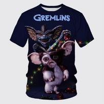 Naujas Mados Komedijos Filmas Animacinis Gremlins 3D Spausdinimo Vyriški Moteriški Marškinėliai Vasariniai Juokingi Šaunūs Harajuku Gatvės Stiliaus Unisex Marškinėliai 6XL black