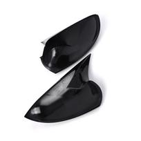 2pcs Mirror Cover Cap For Vauxhall Astra Opel Astra J 10-13 5H0857521 5H0857522 black