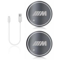 Car LED Cup Holder Light Mats Car Coasters Bottle Atmosphere Light For BMW M E30 E39 E46 E90 E93 E60 F10 M5 M6 M7 X4 X5 X1 wsvz47