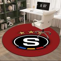 Sparta Prague Football  Round Rug for Livingroom,Bedroom, Palyroom, Chair Rug, Area rug, Circle Carpet, Large Size Fan Christmas gift 100cmx100cm