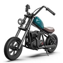 12 colių vaikų elektrinis mini chopper motociklas, 160W 3 greičių, LED ekranas, Bluetooth, dūmų ir išmetamųjų dujų garsas, važiavimo žaislas 6–12 metų berniukams ir mergaitėms Challenger 12 mėlyna