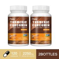 Turmeric Curcumin Complex Capsules 2250mg 120 Count — Antioxidant Support, Daily Wellness, Nutritional Support 120*2