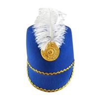 Show Men Honor Guard Hat for Wedding Party Elegant Soldier Photoshoots Hat mėlyna