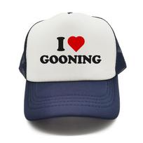 Juokingos aš myliu Gooning beisbolo kepurės Šaunios vasarinės unisex tinklinės kepurės Humoras Trucker kepurė Unisex lauko tinklinės kepurės MZ white