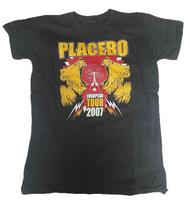 Placebo T Shirt Rare Emo Rock Band 2007 Tour Merch Tee Ladies Size Medium Unisex T-Shirt L yellow