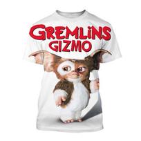 Madingas karštas išpardavimas naujas Kalėdų siaubo filmas Gremlins 3D spausdinti marškinėliai lėlė monstras spausdinti marškinėliai vyrams ir moterims Vaikams Viršutiniai drabužiai S red